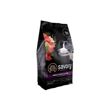 Корм сухий Savory Medium Breed rich in Fresh Turkey and Lamb для дорослих собак середніх порід від 10 до 25 кг зі свіжим ягн 30259 фото
