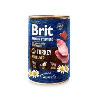 Корм вологий Brit Premium by Nature k консерви для собак з індичкою та індичою печінкою 400 г 100408/8553 фото