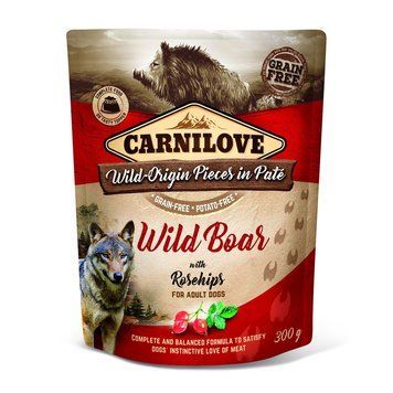 Корм вологий Carnilove Pate Wild Boar with Rosehips пауч для собак з диким кабаном і шипшиною 300 г 111696***** фото
