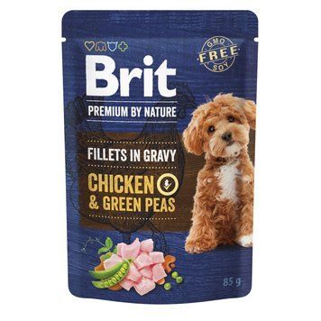 Корм вологий Brit Premium Fillets in Gravy Chicken & Green Peas для собак малих порід філе в соусі курка і зелений горошок 8 101241 фото