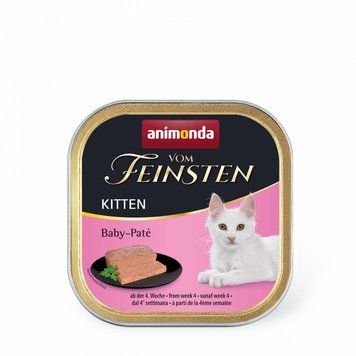Корм вологий Vom Feinsten Kitten Baby-Pat&eacute; для кошенят Бебі-пате з птицею 100 г AM-83207 фото