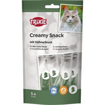 Ласощі Trixie Creamy Snacks для котів з куркою 5 шт х 14 г 42681 фото