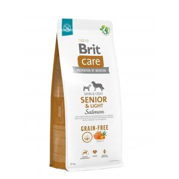 Корм сухий Brit Care Dog Grain-free Senior and Light для старіючих собак беззерновий з лососем 12 кг 172207 фото