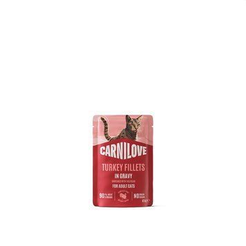 Корм вологий Carnilove Gravy Turkey with Valerian для котів індичка і валеріана в соусі 85 г 101399 фото