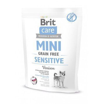 Корм сухий Brit Care Grain Free Mini Sensitive для собак мініатюрних порід з чутливим травленням з олениною 400 г 170777/0176 фото