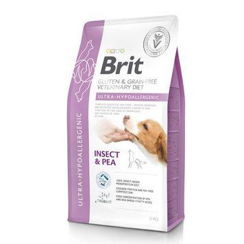 Корм сухий Brit VetDiet Dog Ultra-hypoallergenic для собак при проблемах з травленням з комахами 2 кг 172240 фото