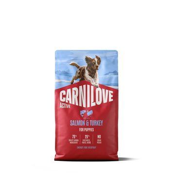 Корм сухий Carnilove Active Salmon & Turkey Puppy для цуценят лосось та індичка 4 кг 173698 фото