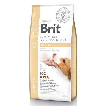 Корм сухий Brit Grain Free VetDiet Dog Hepatic для собак з хворобою печінки з яйцем горохом бататом та гречкою 12 кг 170946/528158 фото