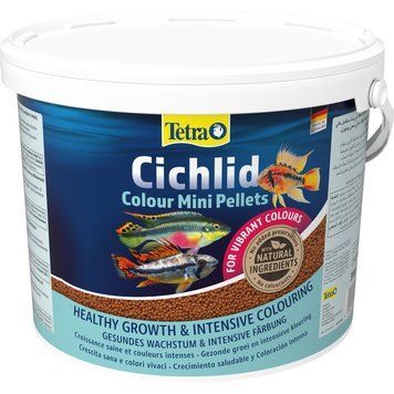 Корм Tetra Cichlid Colour Mini для невеликих цихлід для яскравості забарвлення гранули 10 л 201385 фото
