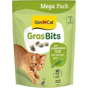 Вітамінізовані таблетки GimCat Gras Bits для котів усіх порід трав яні кульки 425г пауч G-427492/G-427270 фото
