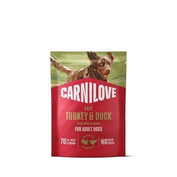 Корм вологий Carnilove Turkey & Duck with Timothy Grass для собак паштет індичка і качка з тимофіївкою 300 г 112435 фото